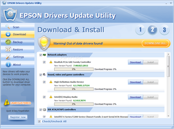 EPSON Drivers Update Utility screenshot 2