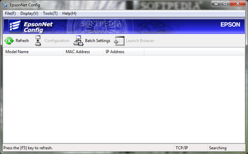 EpsonNet Config screenshot
