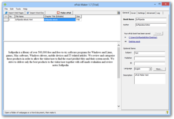 ePub Maker screenshot