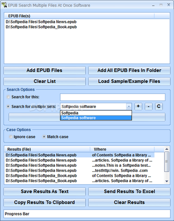 EPUB Search Multiple Files At Once Software screenshot 2