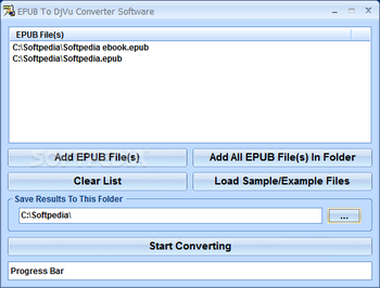 EPUB To DjVu Converter Software screenshot