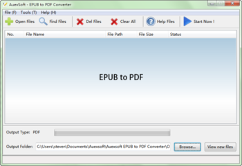 EPUB To PDF Converter screenshot