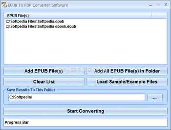 EPUB To PDF Converter Software screenshot
