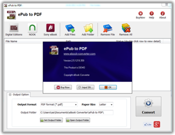 ePub to PDF screenshot