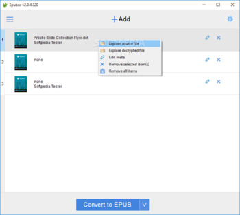 Epubor Kindle to EPUB Converter screenshot