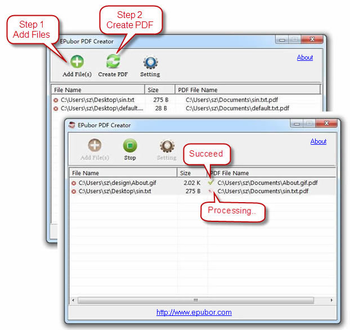 Epubor PDF Creator screenshot