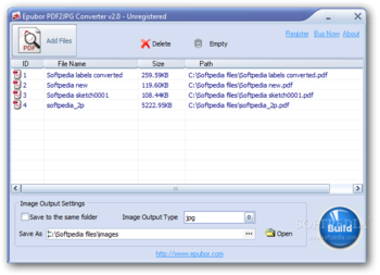 Epubor PDF2JPG Converter screenshot