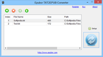 Epubor TXT2EPUB Converter screenshot