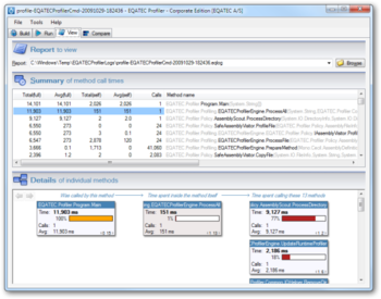 Eqatec Profiler screenshot 3