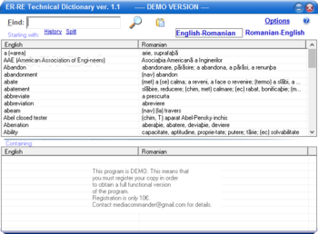 ER-RE Technical Dictionary screenshot