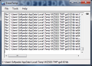 EraseTemp screenshot