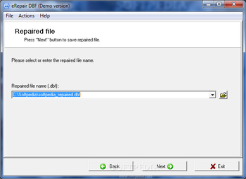eRepair DBF screenshot 2