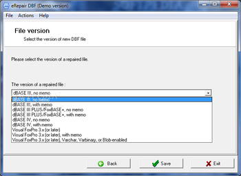 eRepair DBF screenshot 3