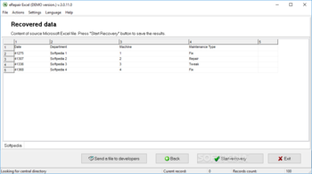 eRepair Excel screenshot 2