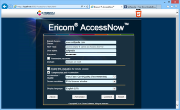 Ericom AccessNow screenshot