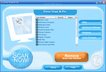 Error Scan and Fix screenshot