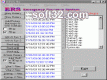 ERS 9x, Emergency Recovery System 9x screenshot