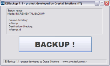 ESBackup screenshot