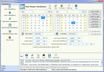 ESBDateCalc Pro screenshot