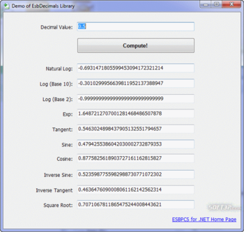 EsbDecimals screenshot 2