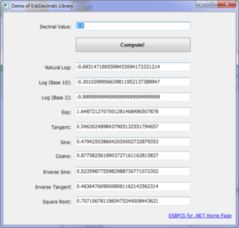 EsbDecimals Portable screenshot