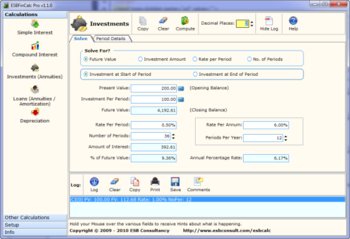 ESBFinCalc Pro Portable screenshot