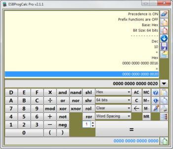 ESBProgCalc Pro Portable screenshot