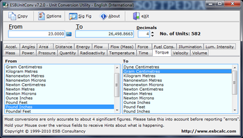 ESBUnitConv - Freeware Unit Conversion screenshot 13