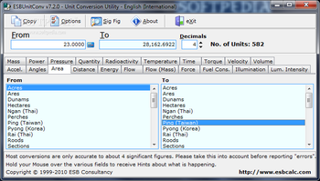 ESBUnitConv - Freeware Unit Conversion screenshot 2