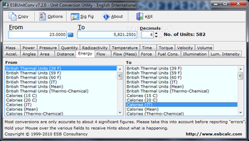 ESBUnitConv - Freeware Unit Conversion screenshot 4