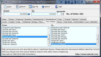 ESBUnitConv - Freeware Unit Conversion screenshot 5