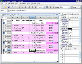 esCalc 2012 Standard screenshot