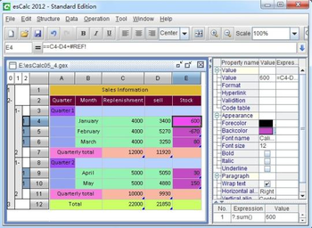 esCalc screenshot