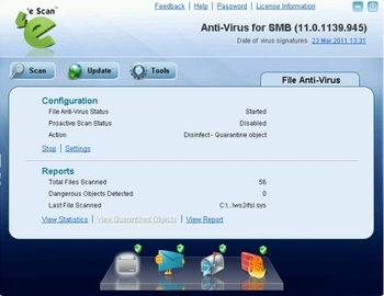 eScan AntiVirus Edition for SMB screenshot