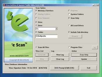 eScan Rescue Disk screenshot