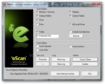 eScanAV AntiVirus Toolkit screenshot