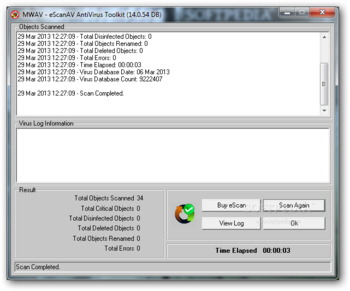 eScanAV AntiVirus Toolkit screenshot 2