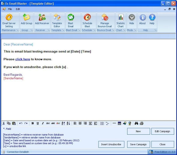 EsEmailBlaster Free Edition screenshot