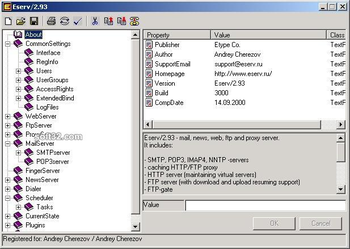 Eserv Mail, News, Web, FTP and Proxy Servers screenshot 2