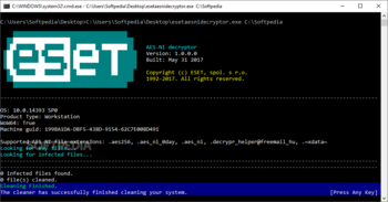 ESET AES-NI decryptor screenshot 2