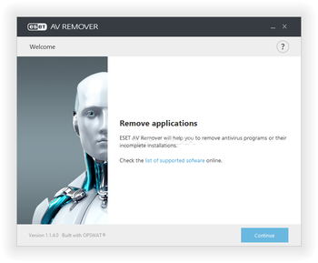 ESET AV Remover screenshot