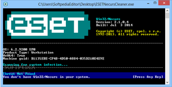 ESET Necurs Remover screenshot