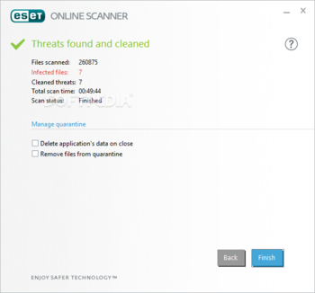 ESET Online Scanner screenshot 3