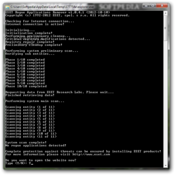 ESET Rogue Applications Remover screenshot