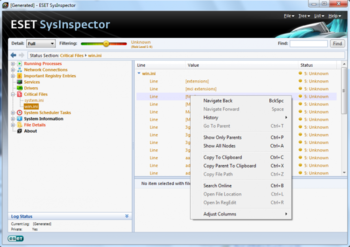 ESET SysInspector screenshot 2