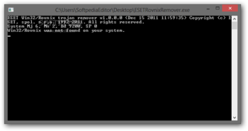 ESET Win32/Rovnix trojan remover screenshot