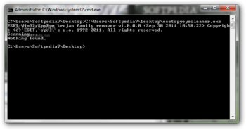 ESET Win32/SpyEye trojan family remover screenshot