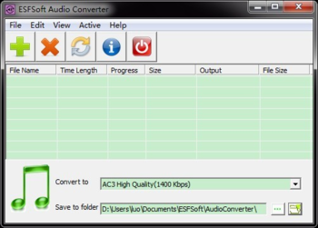 ESFsoft Audio Converter screenshot