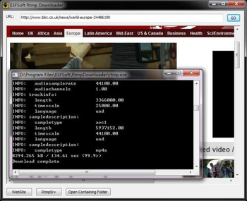 ESFSoft RTMP Downloader screenshot