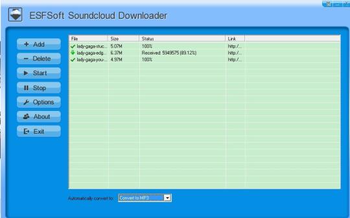 ESFSoft Soundcloud Downloader screenshot